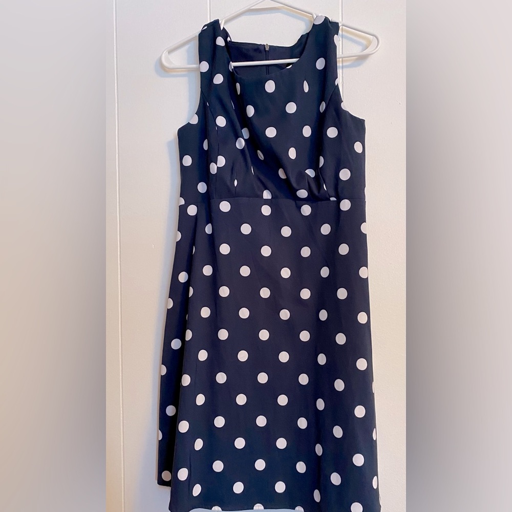 Timeless polka dot halter dress.